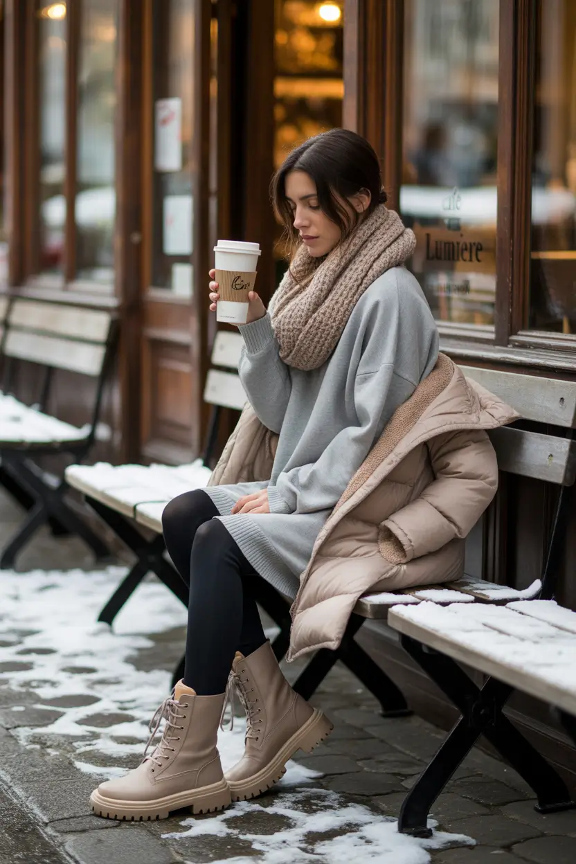 casual winter outfits ideas 2025 2026 Oversized Comfort Layers