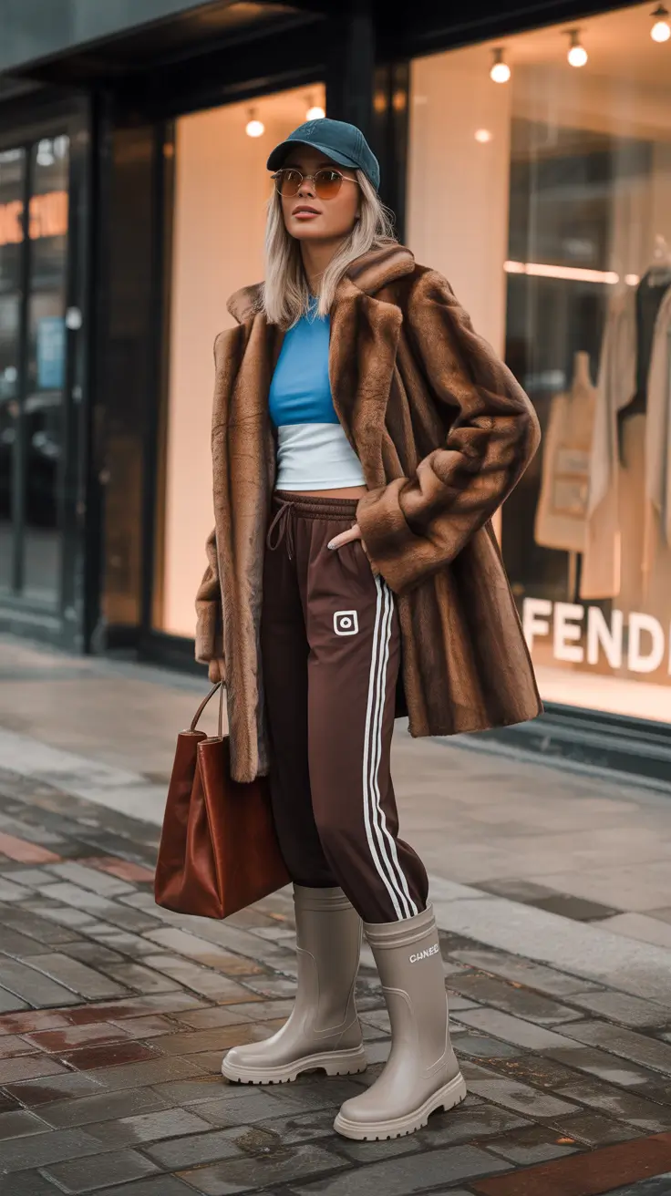 casual winter outfits ideas 2025 2026 Sporty Luxe Streetwear
