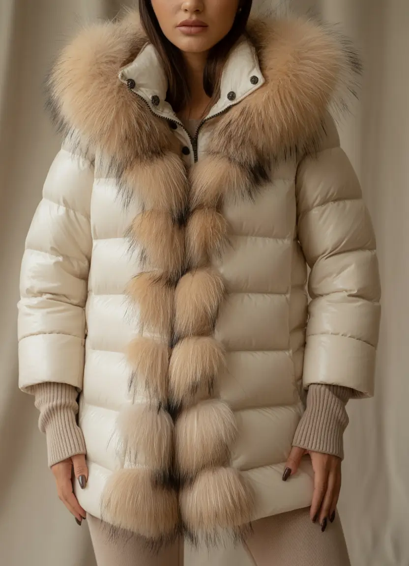 Fur-Trimmed Cream Luxury