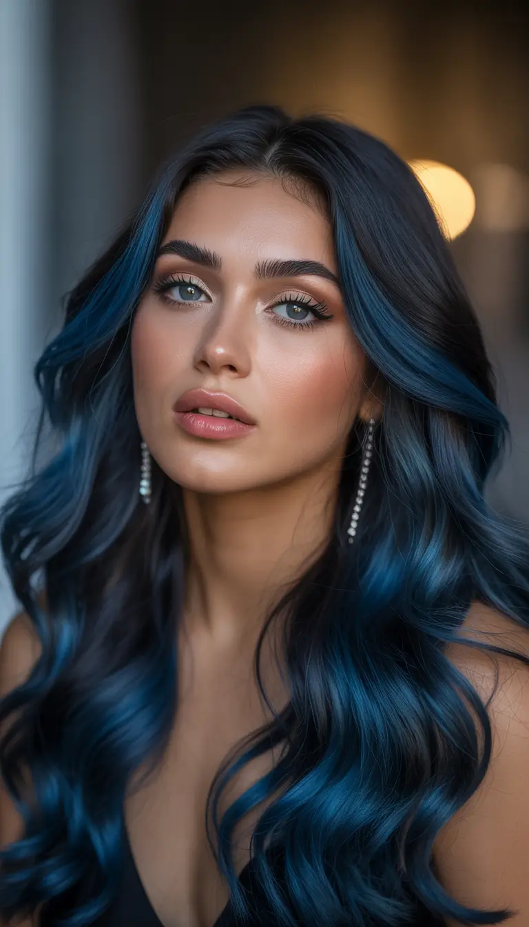 Deep Winter Hair Colors Inspiration 2025–2026 Ocean Midnight Glam