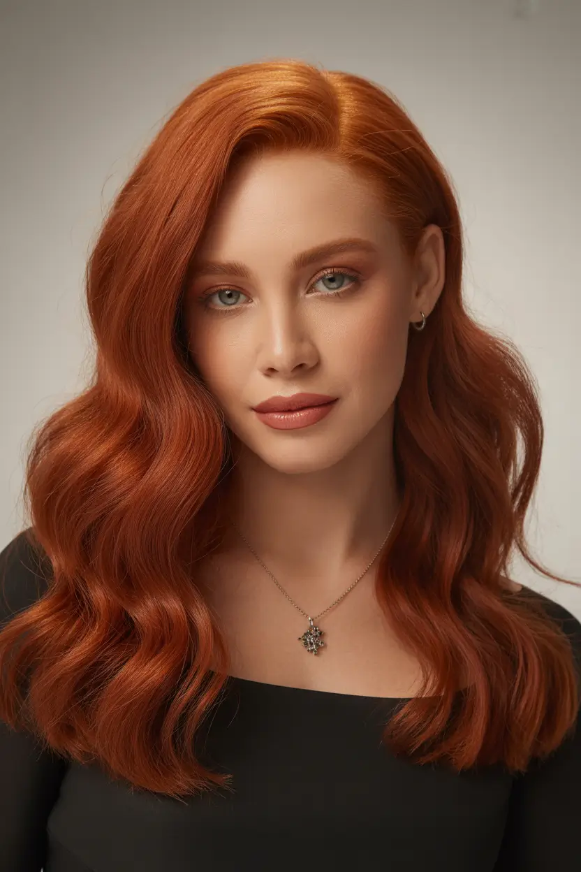 Deep Winter Hair Colors Inspiration 2025–2026 Classic Ginger Glow