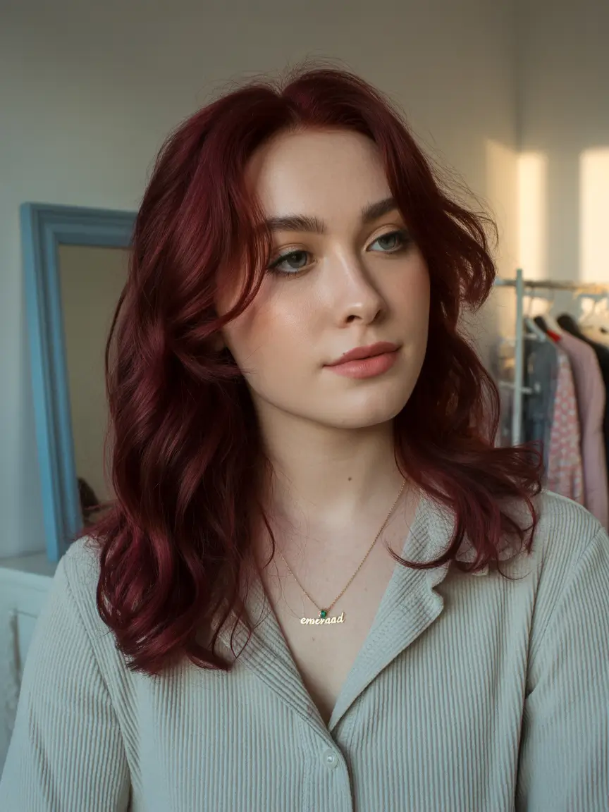 Deep Winter Hair Colors Inspiration 2025–2026 Mulled Wine Softness