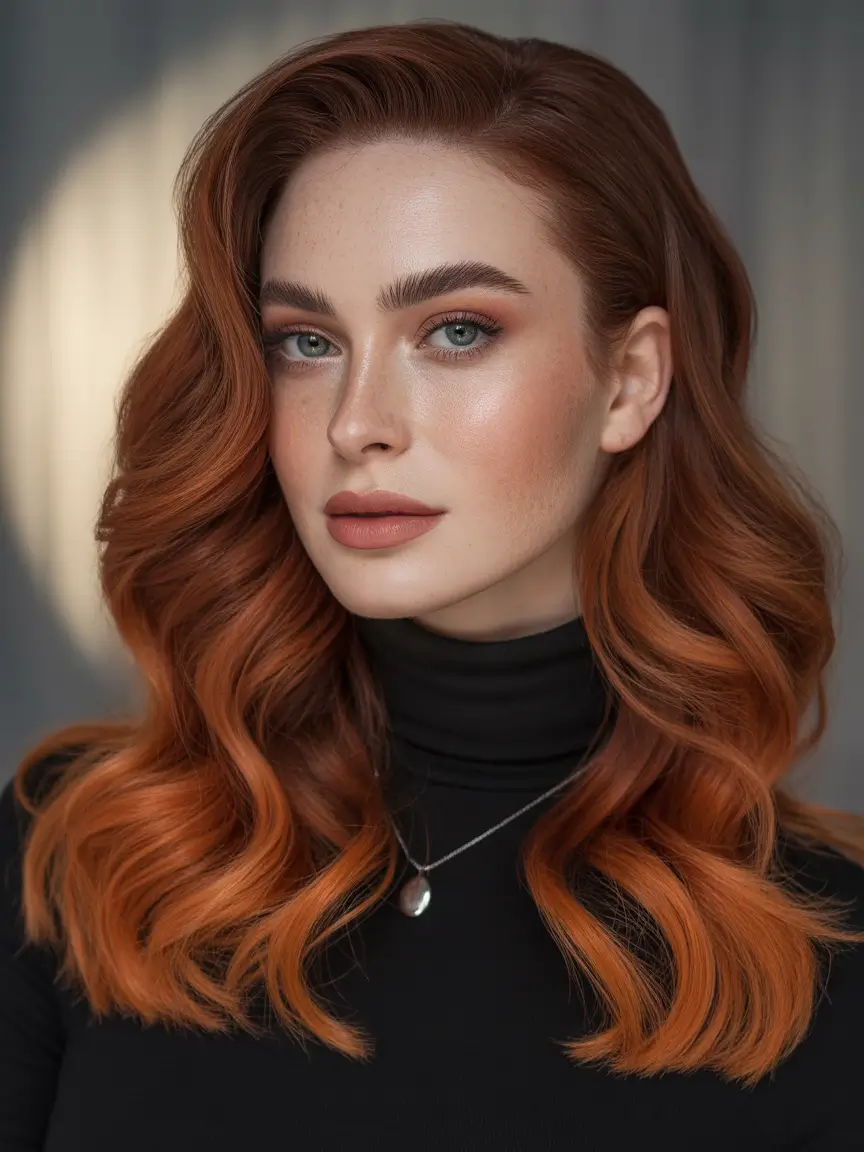 Deep Winter Hair Colors Inspiration 2025–2026 Amber Elegance