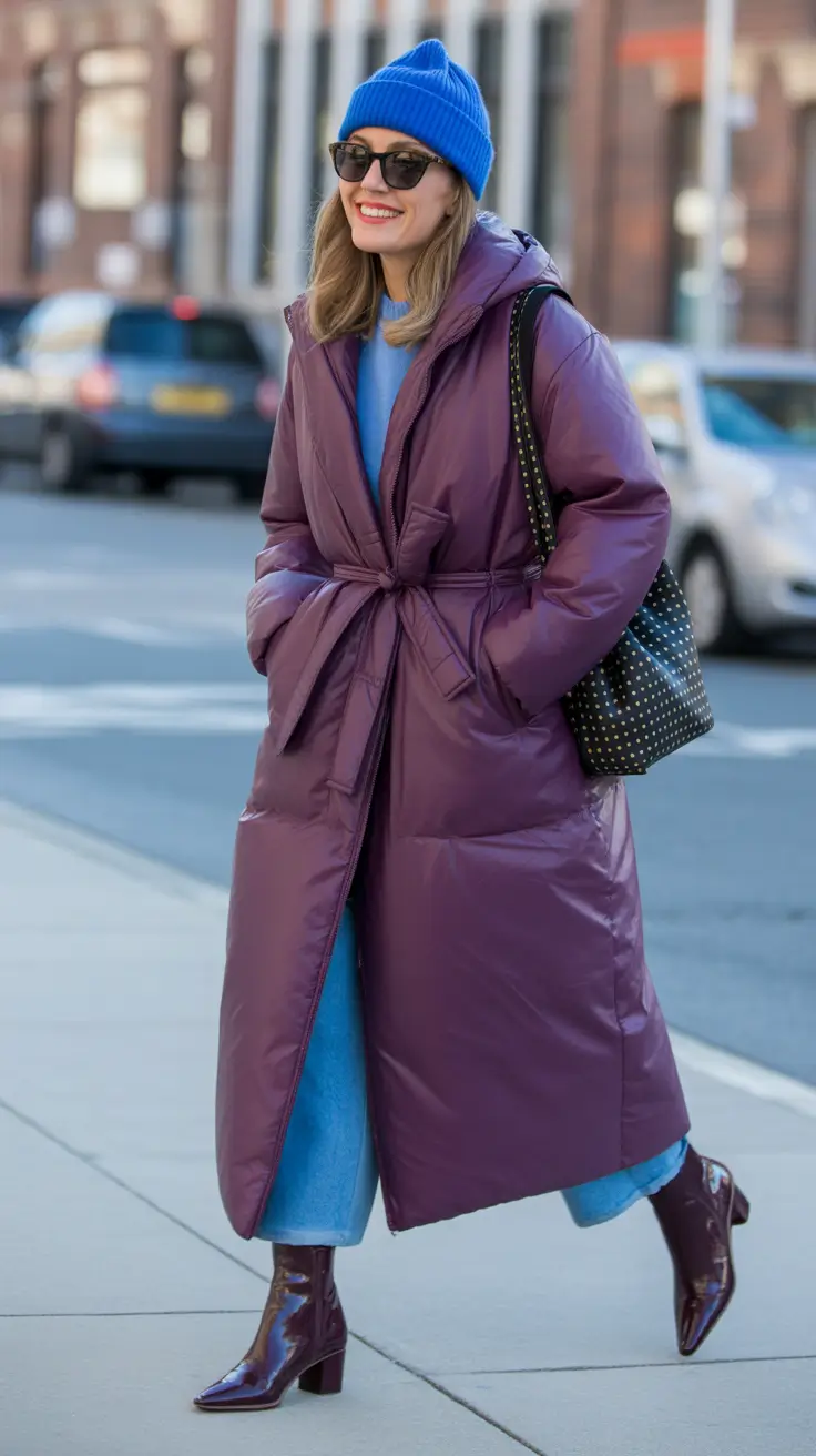 Early Outfits for Winter 2025 Purple Shine With Winter Blues