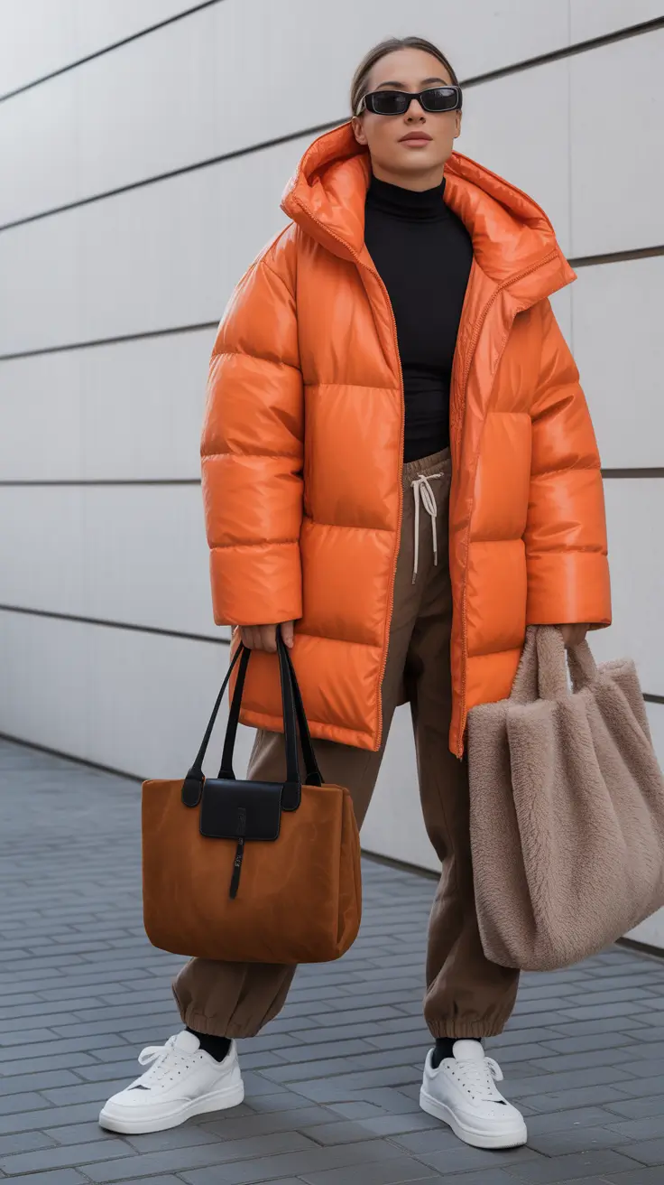 Early Outfits for Winter 2025 Orange Glow Streetstyle