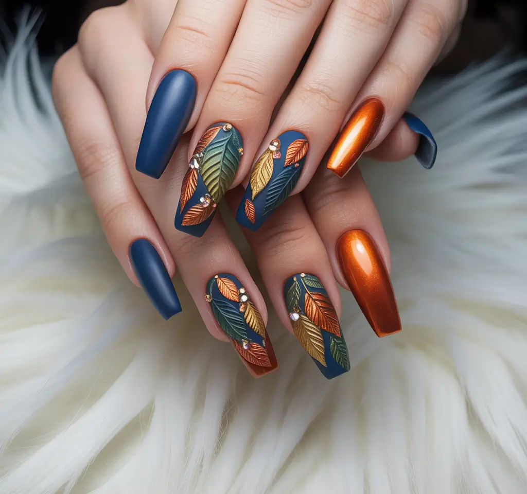 Fall Nail Color Inspo for November 2025 Autumn Leaves Fantasy