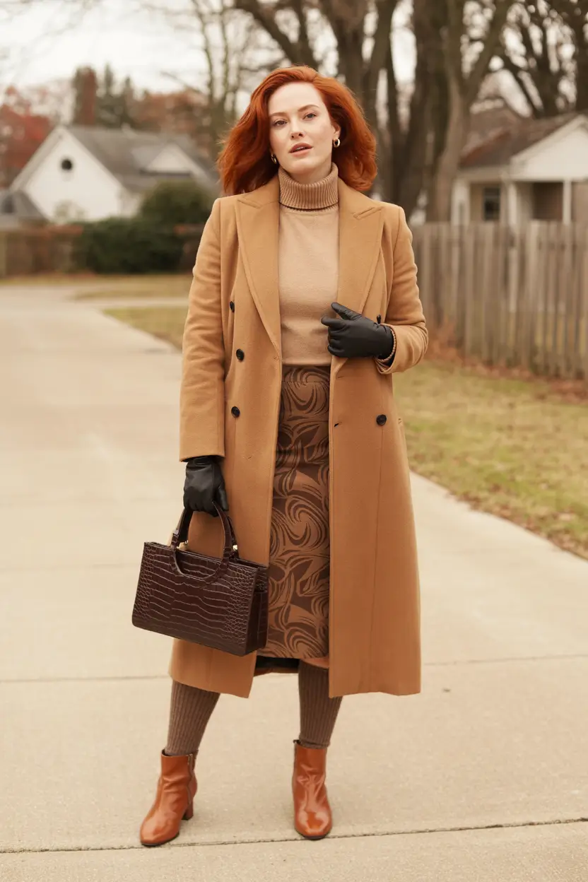 Fall outfits ideas for October 2025 Classic Camel Refinement