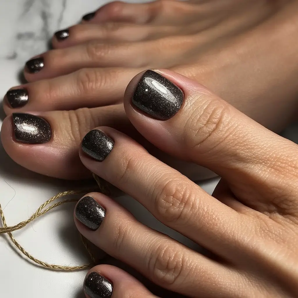Fall colors Charcoal Sparkle