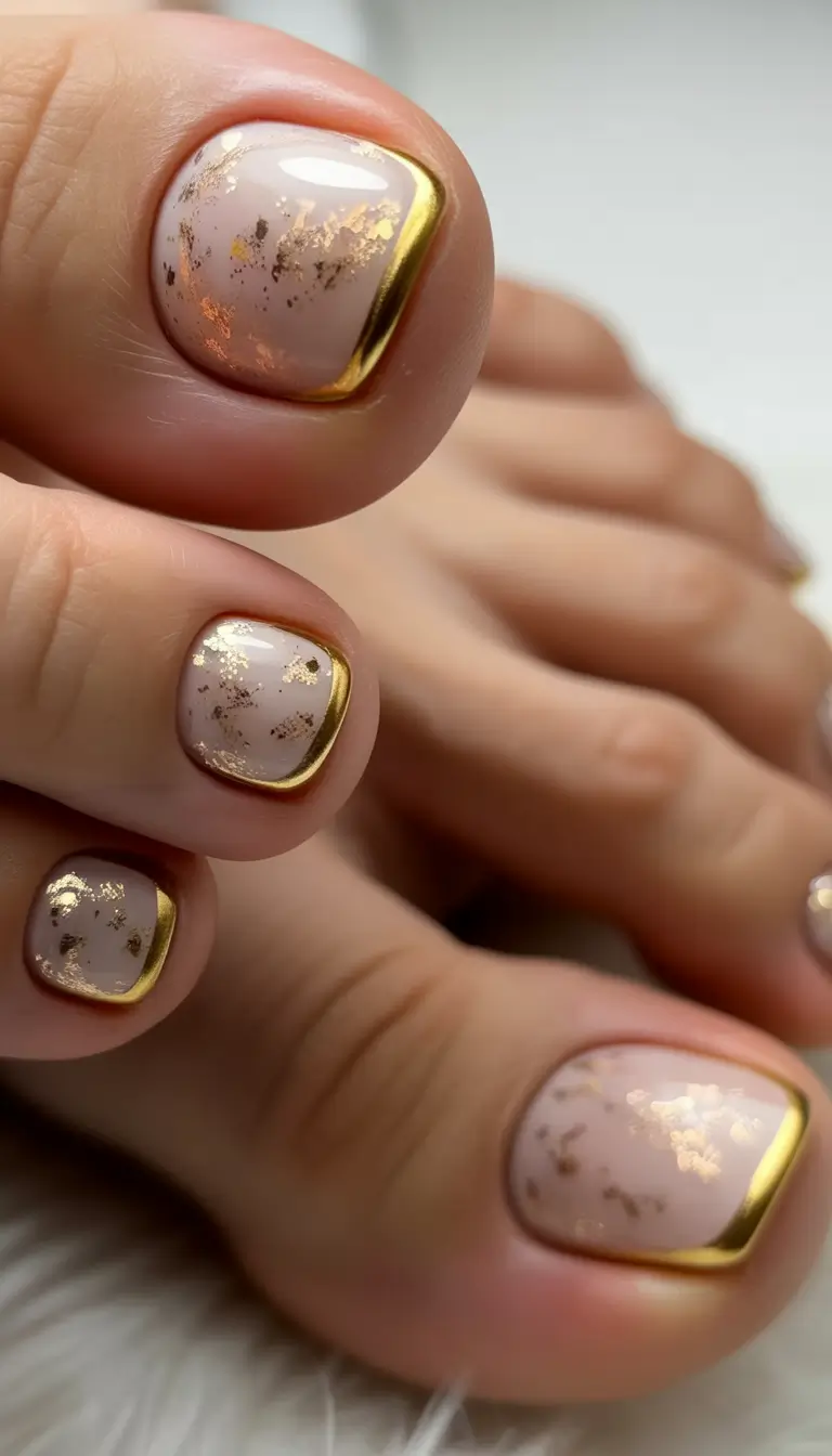 Fall colors Neutral with Gold Foil Frame