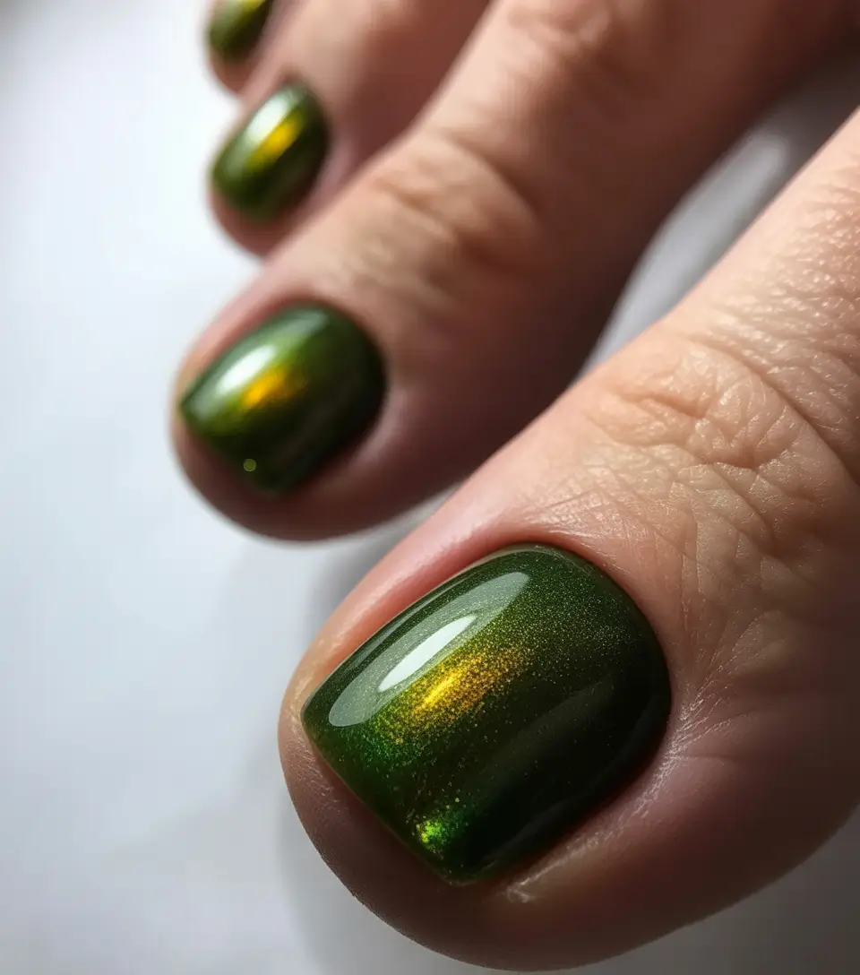 Fall colors Shimmering Forest Green