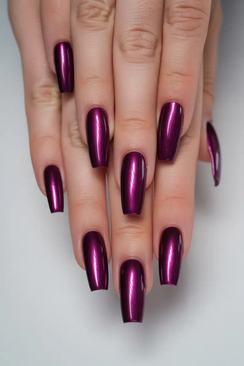 fall winter nails ideas 2025 2026 plum shine square nails