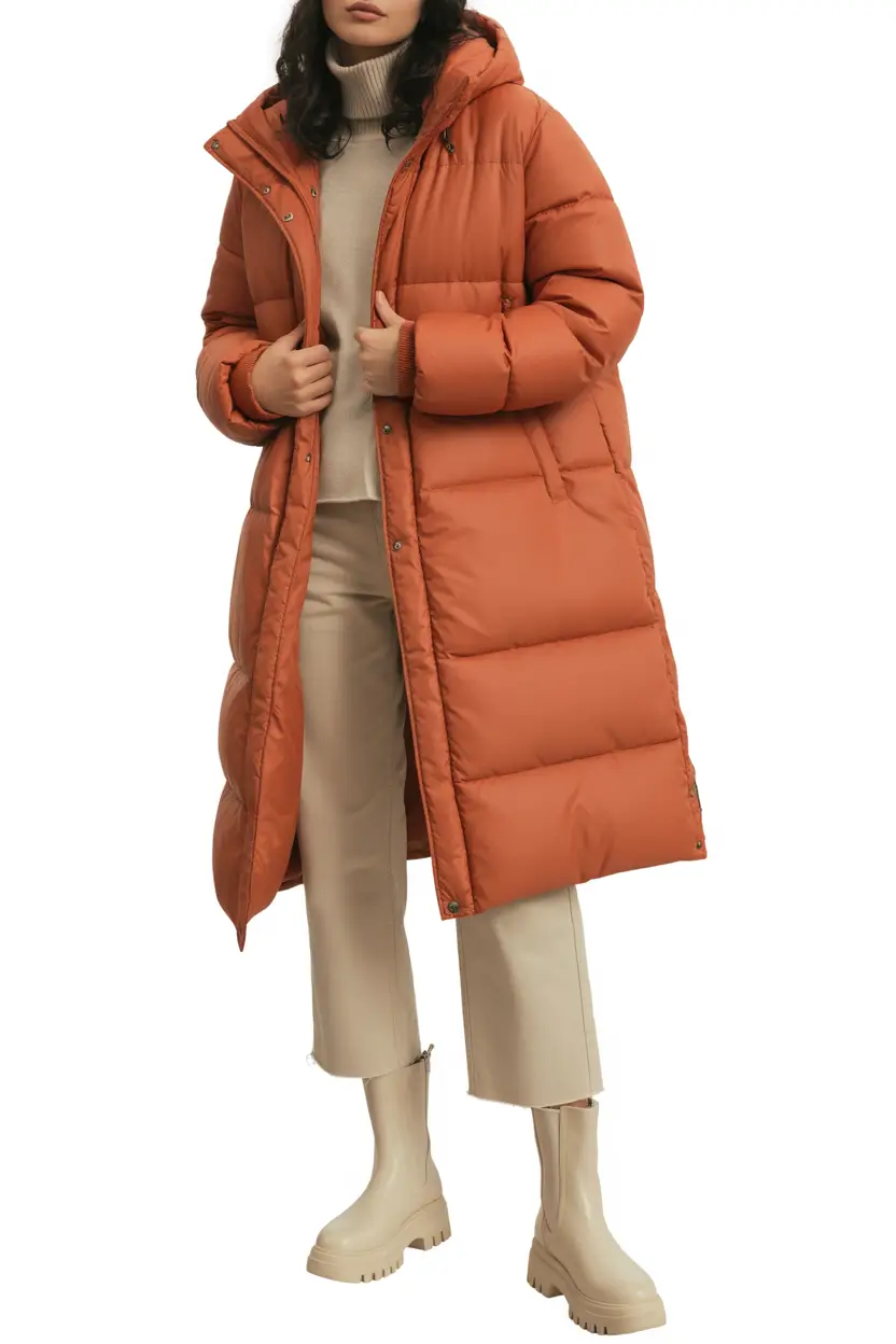 Fashion Inspo for Winter 2025 2026 Fiery Puffer with the Neutral Layers