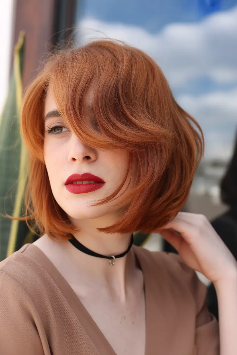 Voluminous Bob with Curtain Bangs Haircuts to Try in October 2025