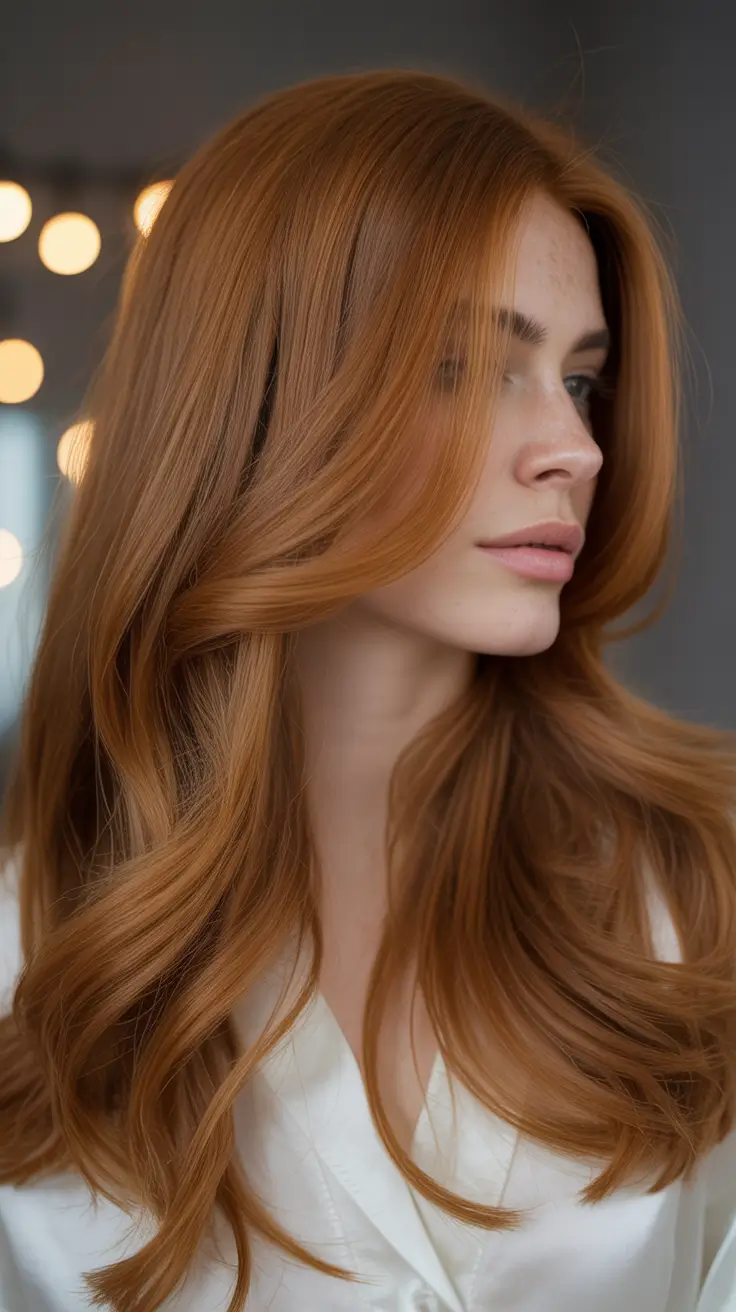 Long layered Classic Copper Waves