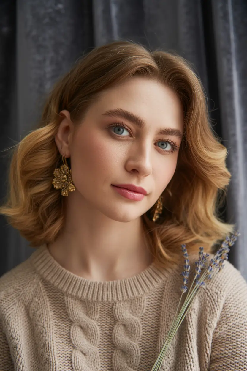 Golden Lob with Soft Waves Haircuts to Try in October 2025