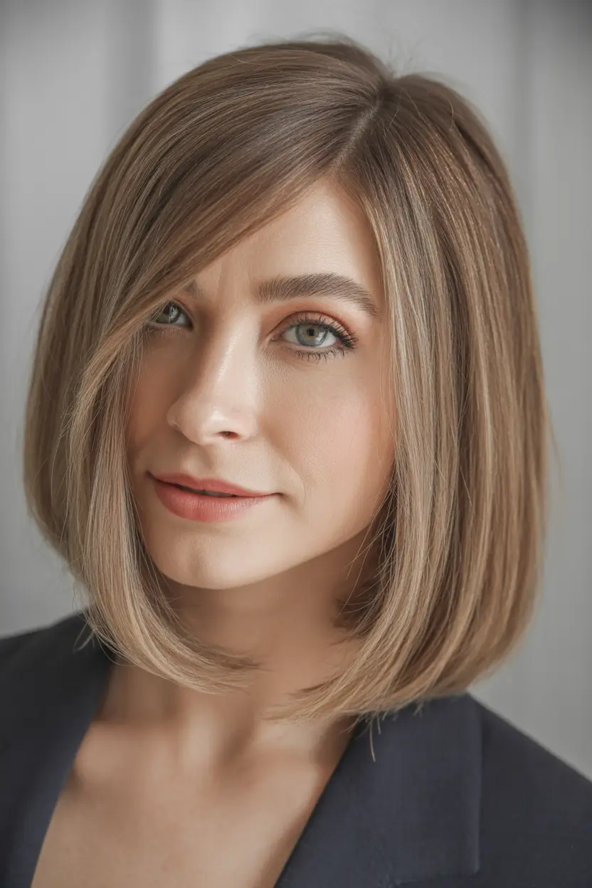 Modern Hair Color Ideas Winter 2025–2026 Polished Copper Bob for Mature Women