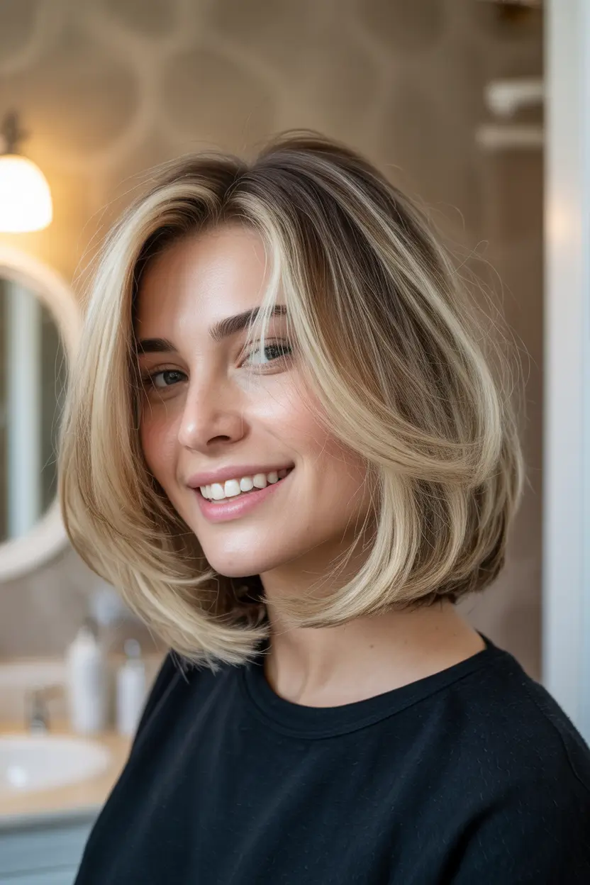 Modern Hair Color Ideas Winter 2025–2026 Classic Blonde Bob with Dimension