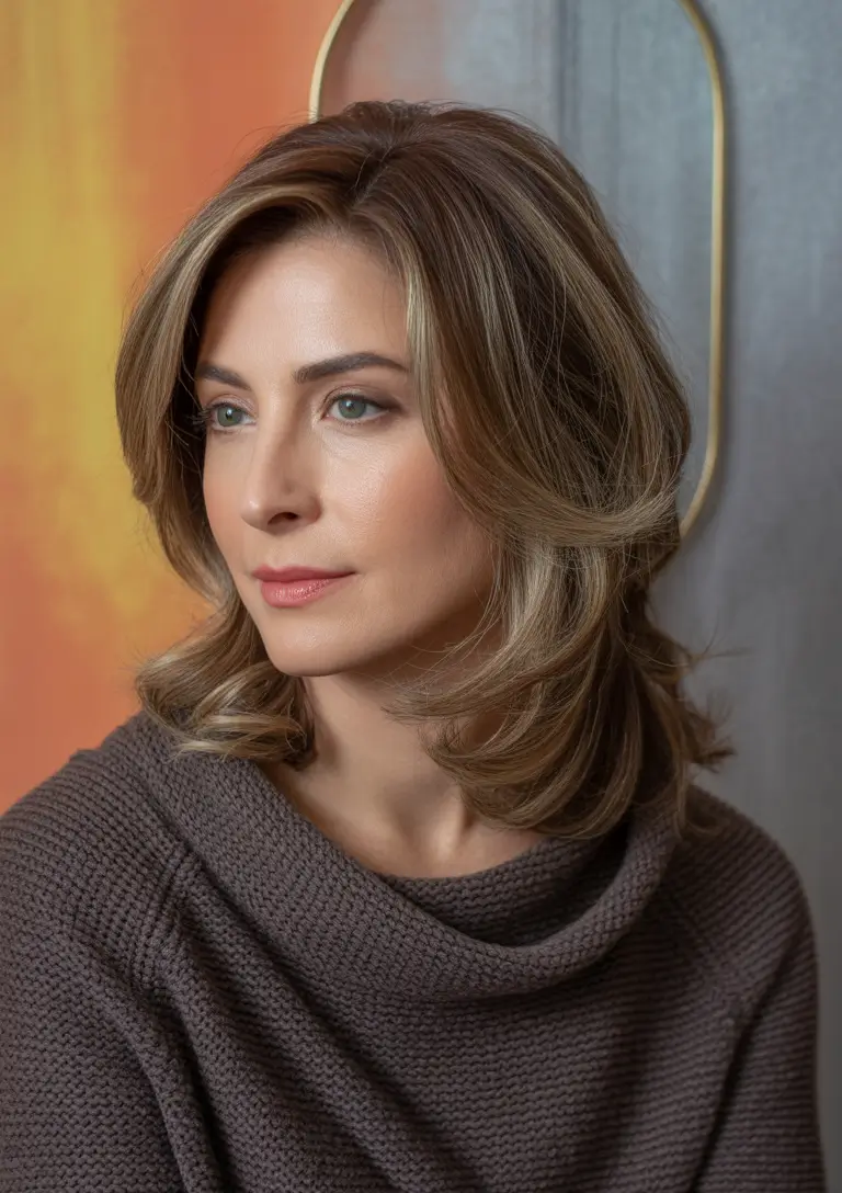 Modern Hair Color Ideas Winter 2025–2026 Golden Brown Layers with Volume