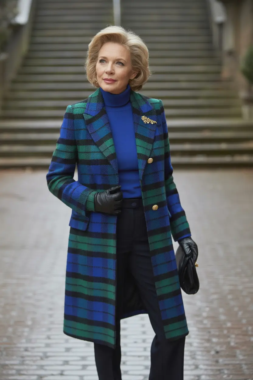 Modern Winter Outfits 2025/2026 for 60 Women Regal Plaid Statement