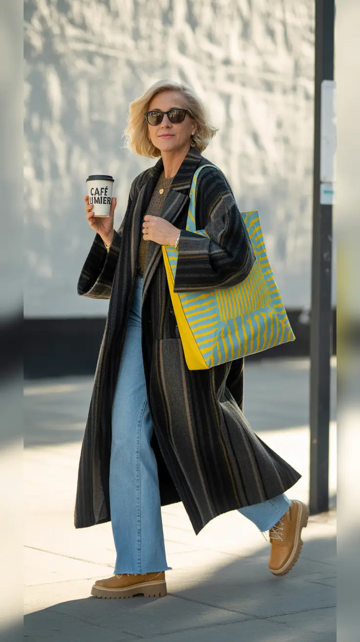 Modern Winter Outfits 2025/2026 for 60 Women Striped Casual Luxe