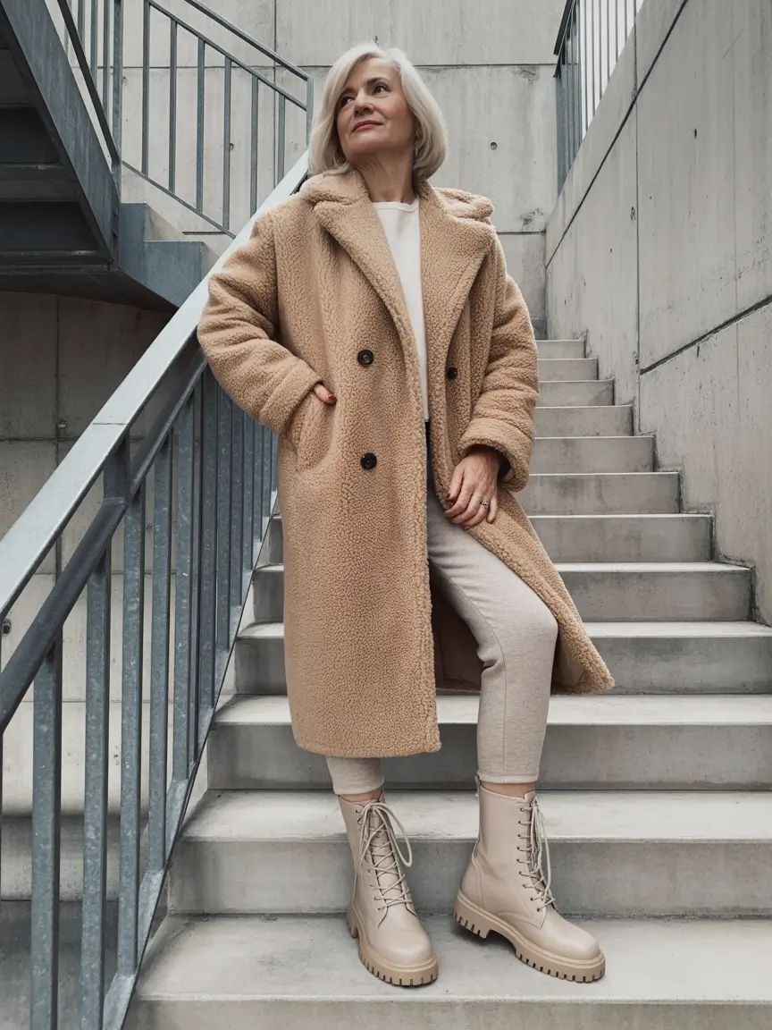 Modern Winter Outfits 2025/2026 for 60 Women Teddy Coat Elegance