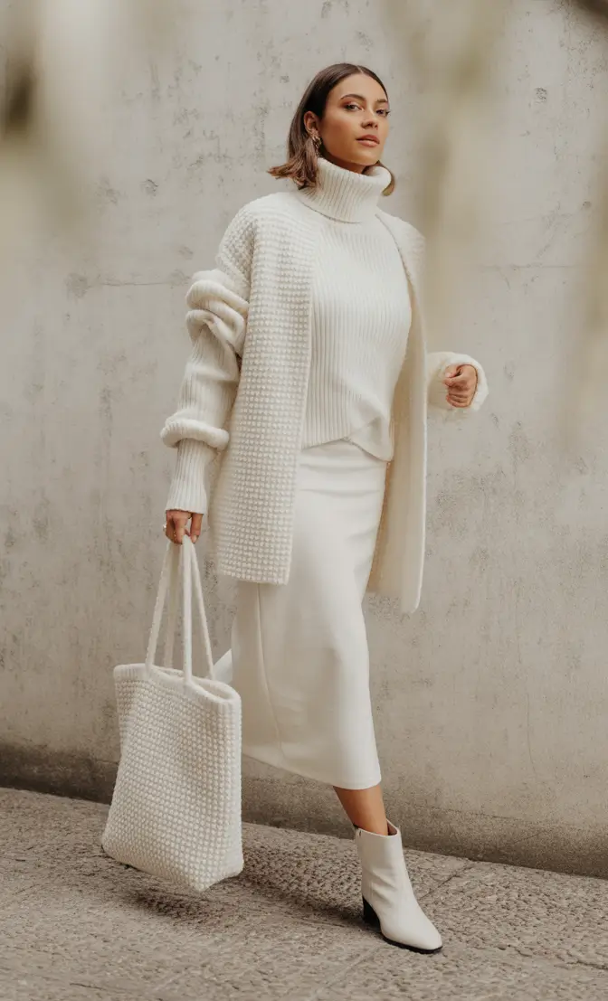November 2025 Trending Outfits Ideas Winter Whites Ensemble
