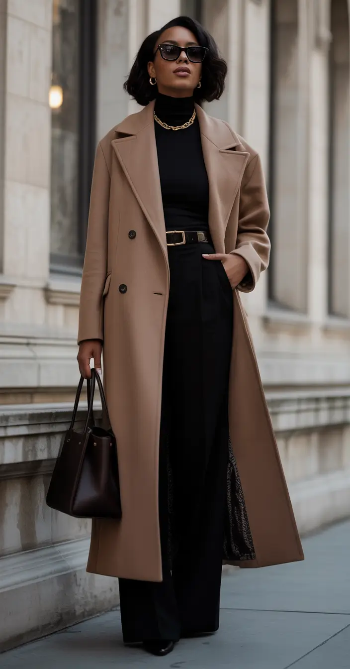 November 2025 Trending Outfits Ideas Timeless Camel and Black