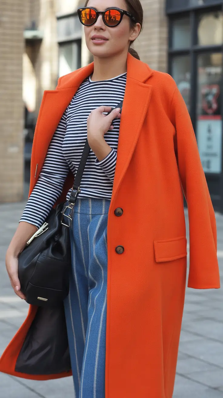 November 2025 Trending Outfits Ideas Orange Burst Statement