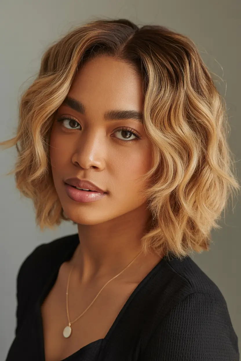 October 2025 Hair Color Trends Golden Blonde Waves