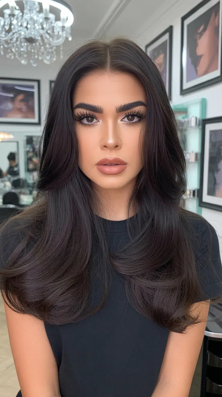October 2025 Hair Color Trends Classic Brunette Shine