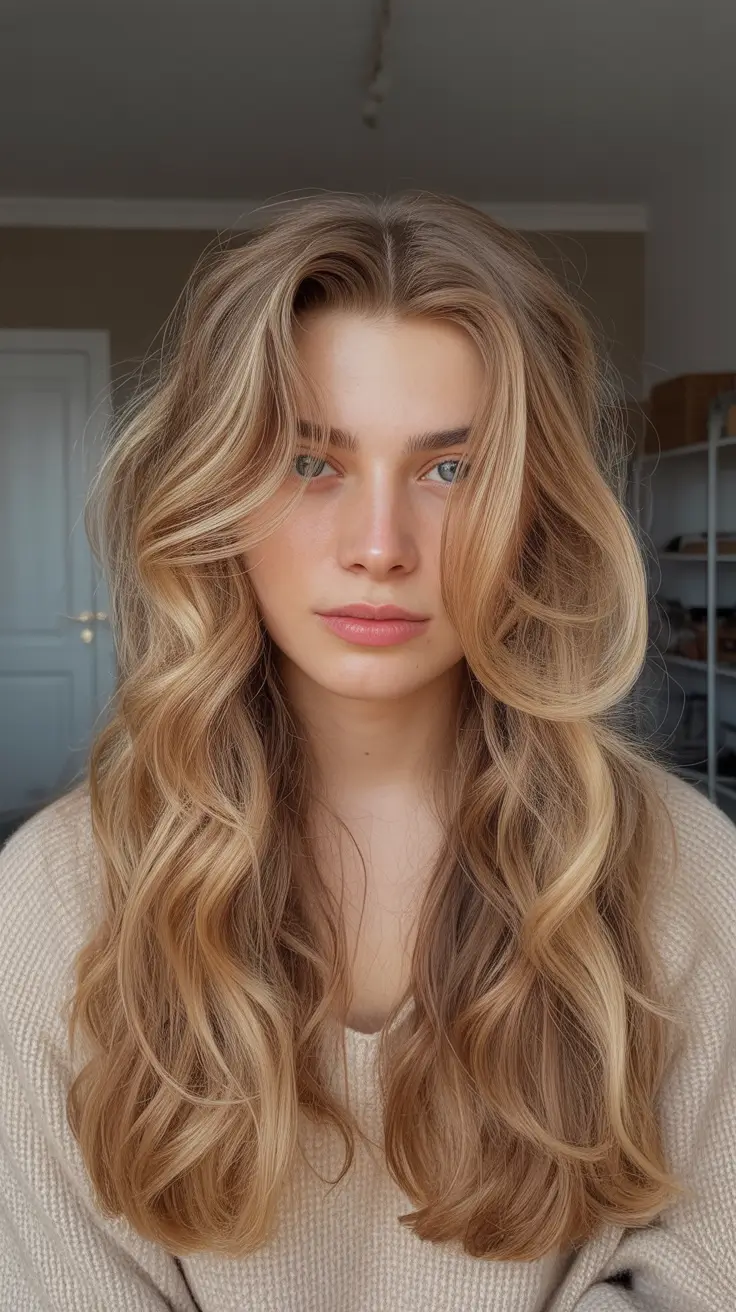October 2025 Hair Color Trends Golden Beige Layers