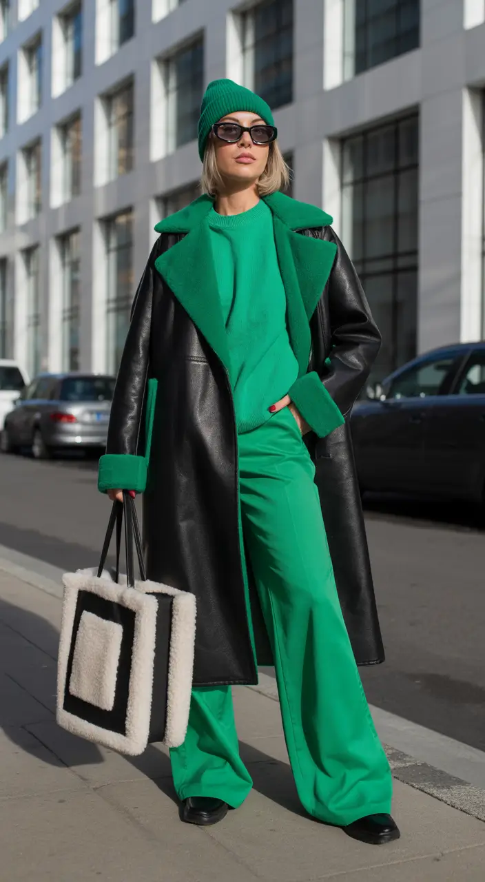 Outfits Aesthetic Winter 2025 2026 Green Power Statement