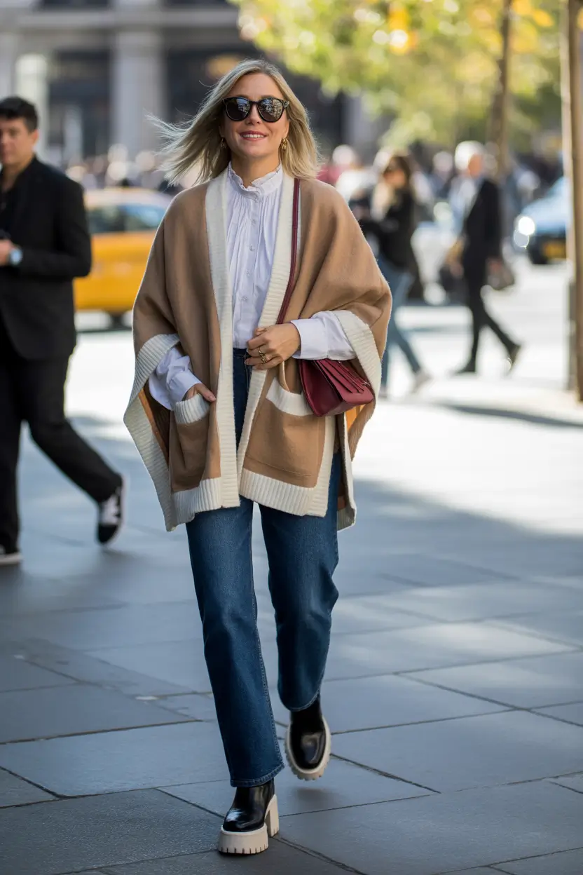 Outfits Aesthetic Winter 2025 2026 Cape Casual Charm