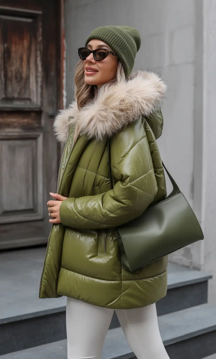Outfits Aesthetic Winter 2025 2026 Green Comfort with a Twist