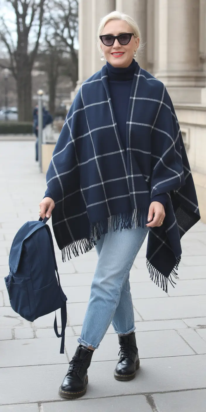 Outfits for Women Over 50 Winter 2025 2026 Chic Layers in Navy Tones