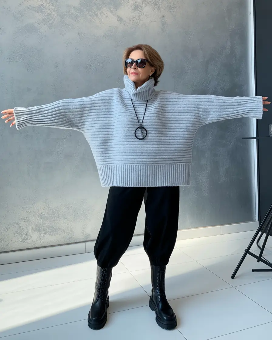 Outfits for Women Over 50 Winter 2025 2026 Relaxed Oversized Knit