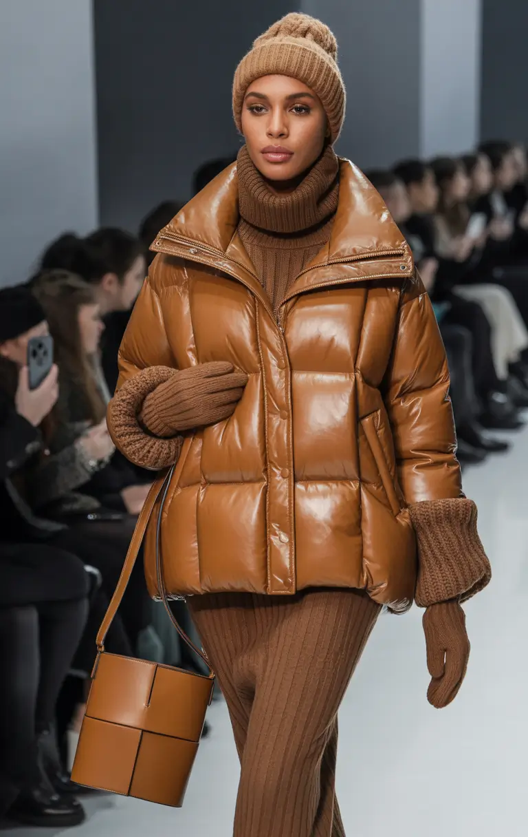 Stylish Classy Winter Outfit Ideas 2025–2026 Caramel Layers with Winter Glow