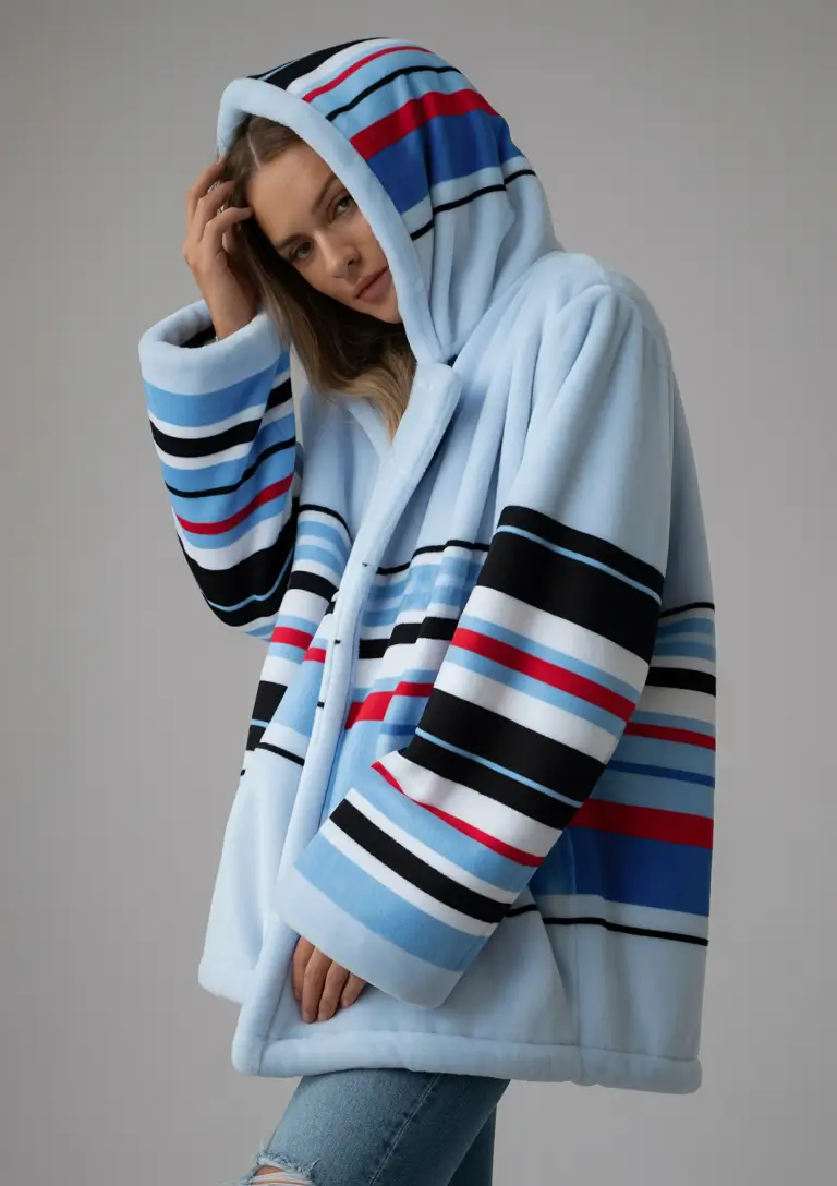 Stylish Classy Winter Outfit Ideas 2025–2026 Playful Stripes with a Cute Twist