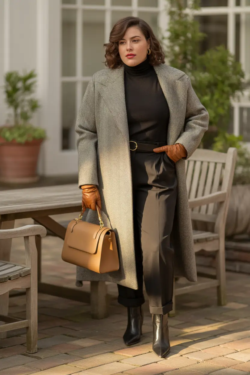Stylish Plus Size Outfits Winter 2025–2026 Classic Neutral Elegance