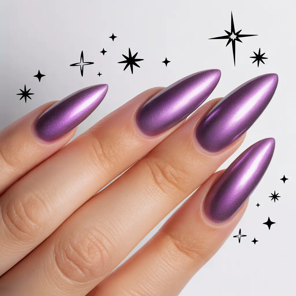 Trendy Fall & Winter Nail Colors 2025–2026 Amethyst Shine