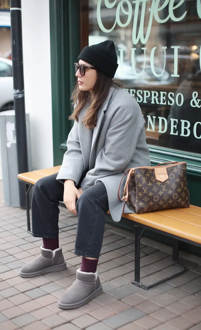 Trendy Uggs Outfit for Winter 2025-2026 Effortless Street-Chic in Gray Tones