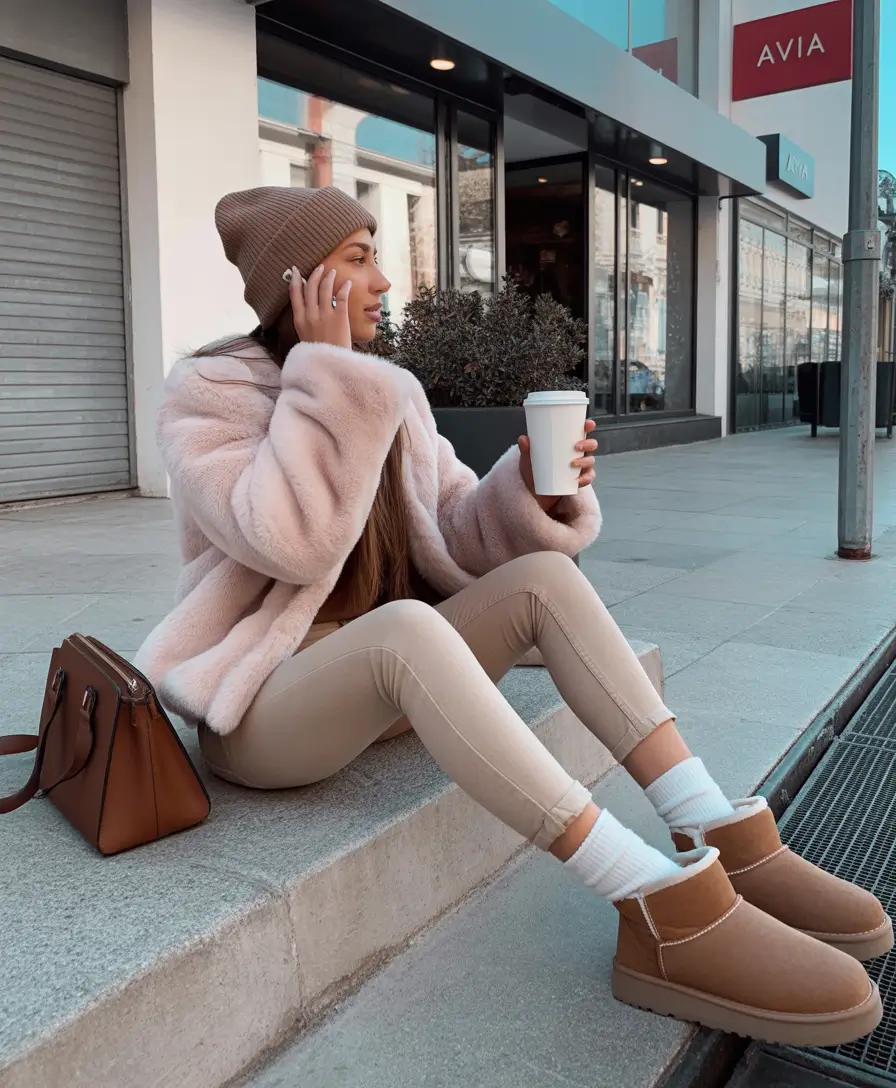 Trendy Uggs Outfit for Winter 2025 - 2026 City Chic with Soft Neutrals