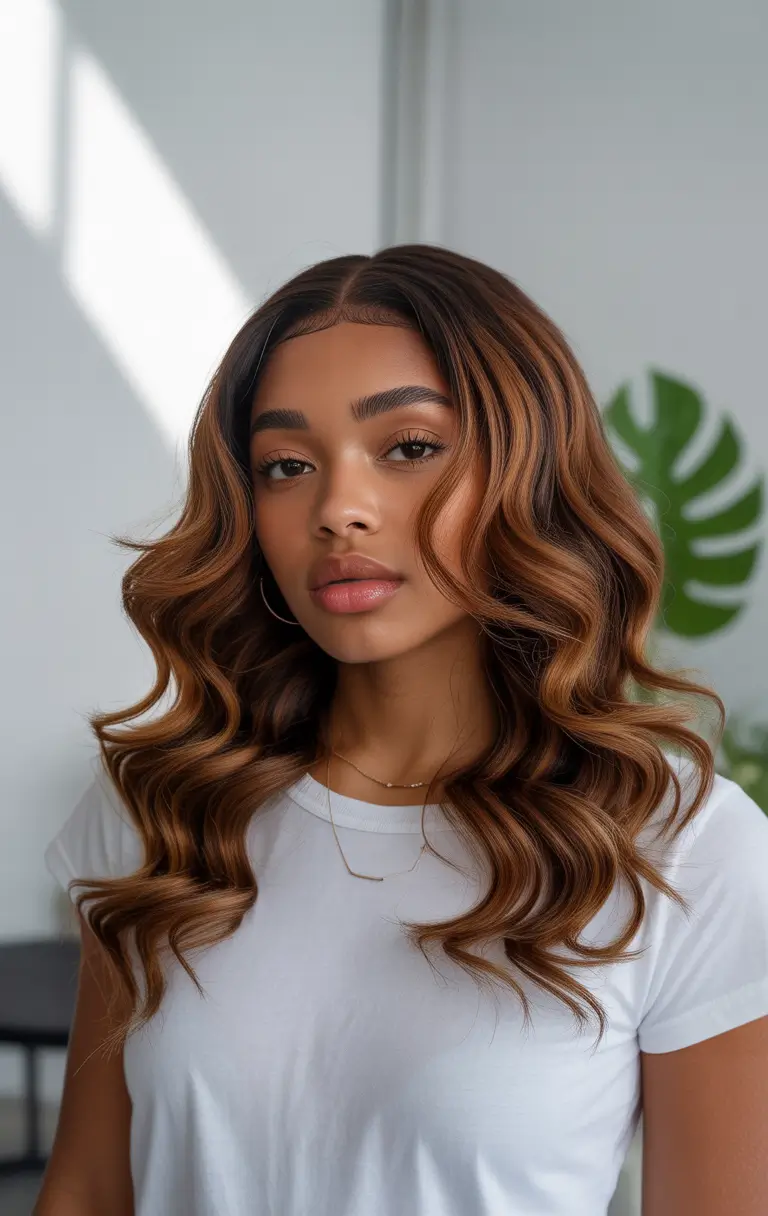 Trendy Winter Auburn Hair Colors 2025 2026 Soft Caramel Auburn Waves