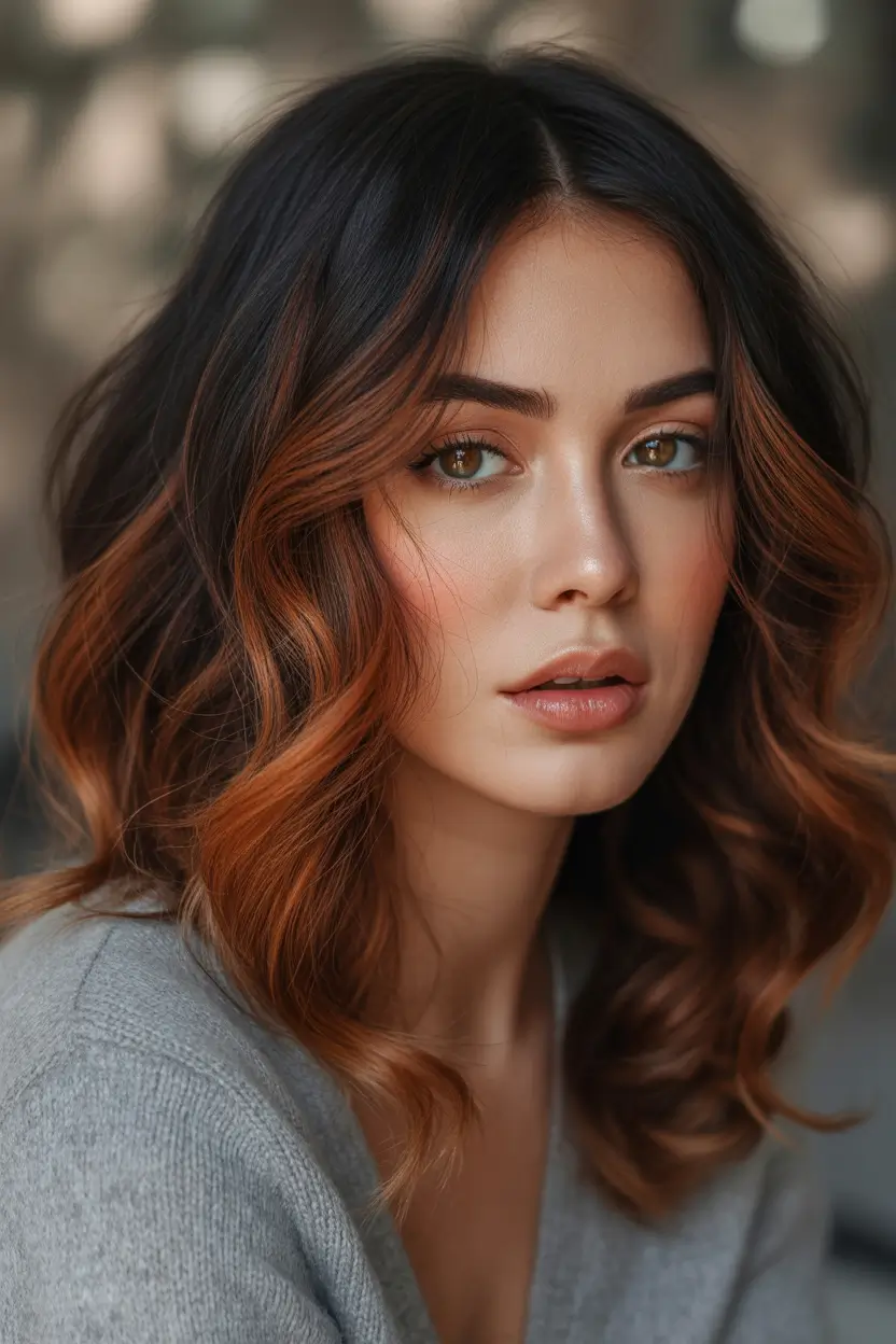 Trendy Winter Auburn Hair Colors 2025 2026 Bold Auburn with Copper Highlights