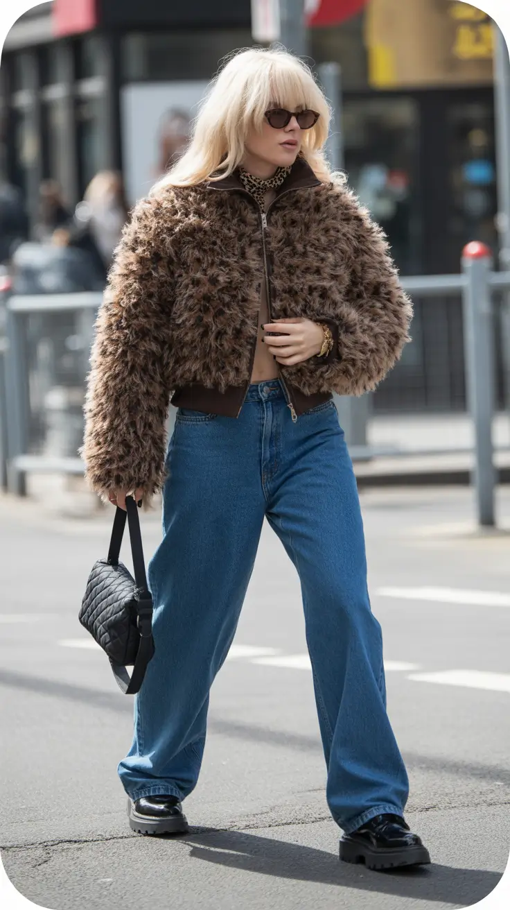 Winter 2025 Trendy Outfit Inspiration Fluffy Rebel Energy