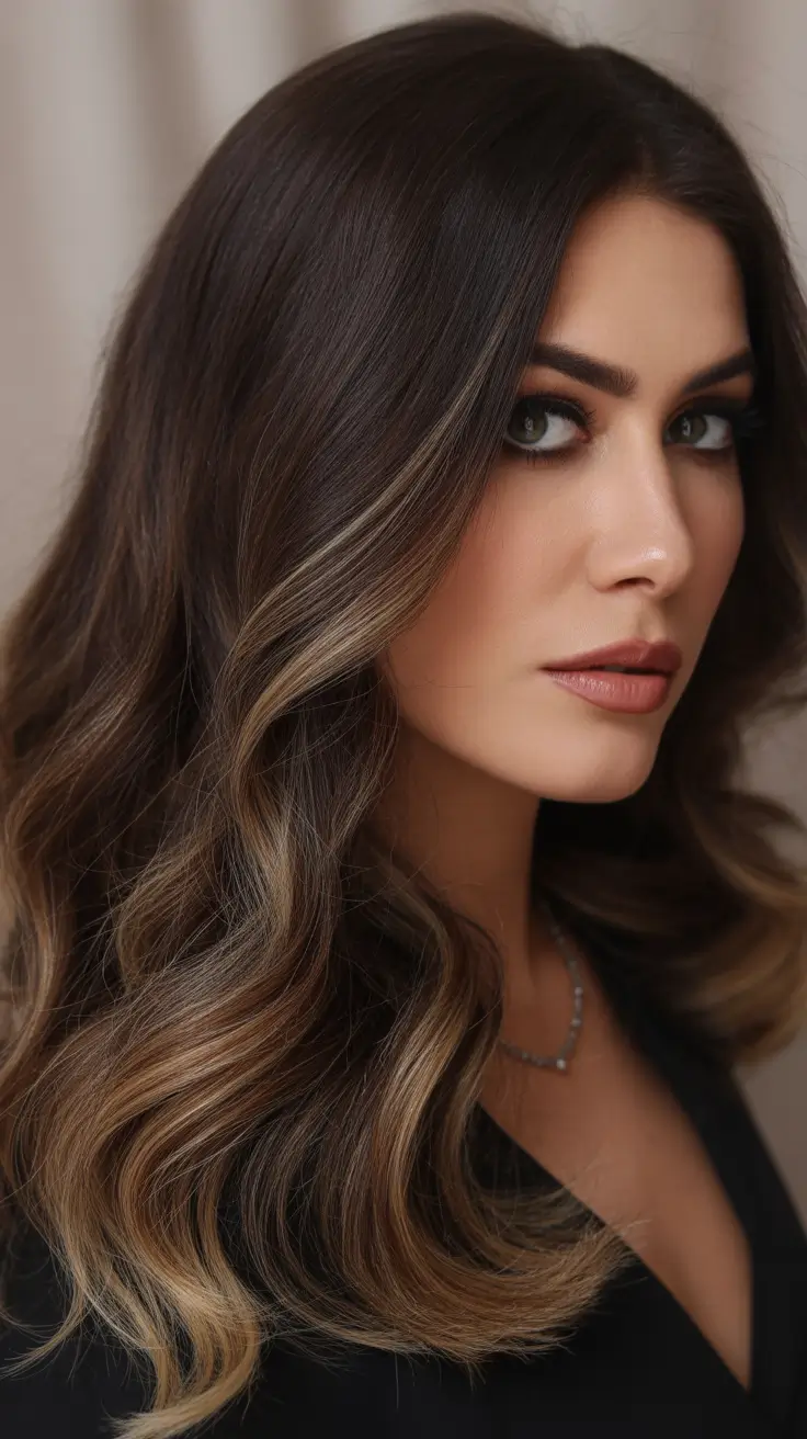 Winter 2025–2026 Hair Colors Ideas for Brunette Medium Length Straight