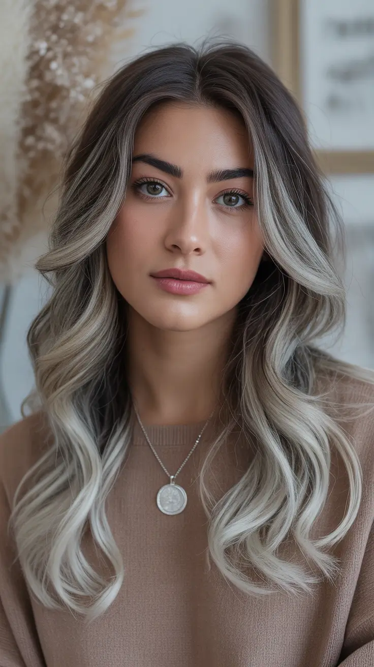 Winter 2025–2026 Hair Colors Ideas for Brunette Long with Highlights