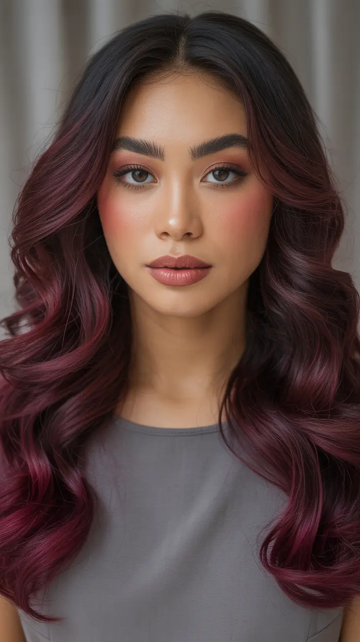 Winter 2025–2026 Hair Colors Ideas for Brunette Balayage Fall Dark Brown Blonde