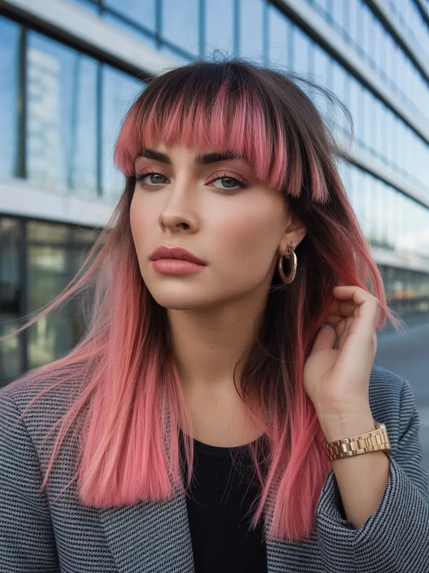 Winter 2025–2026 Hair Colors Ideas for Brunette Smoky Lavender Balayage