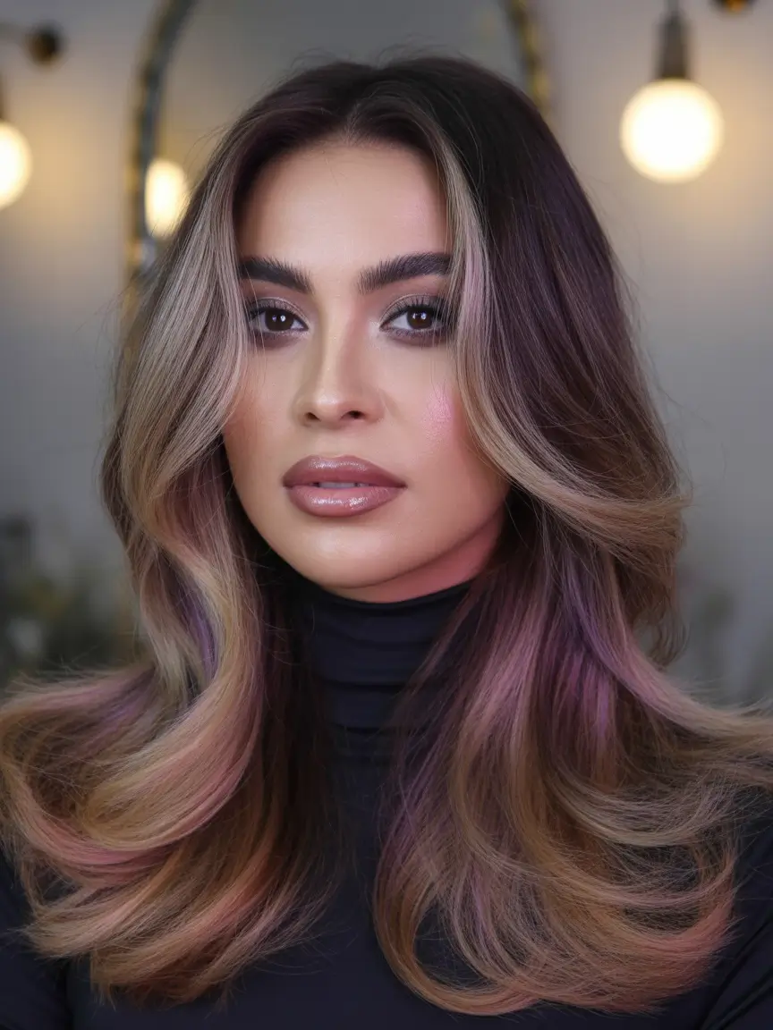 Winter 2025–2026 Hair Colors Ideas for Brunette Chocolate Honey Balayage